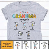 Chemise grand-mère personnalisée - Cette grand-mère/maman/papa appartient à - Cadeau de famille